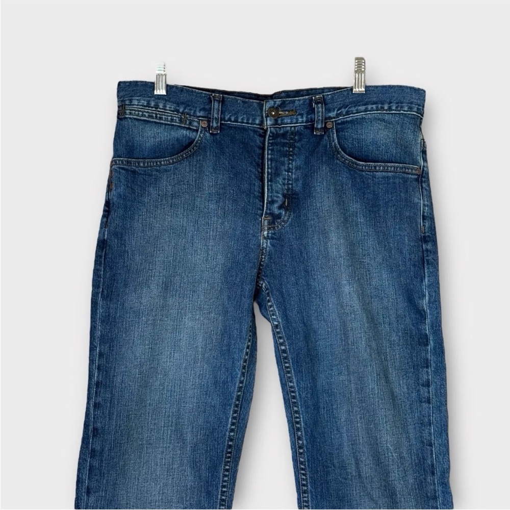KREW Jeans Kslim Mens Size 32 Fits 33x33 Blue Mid Wash Denim Skate Boarding KR3W - Picture 3 of 14